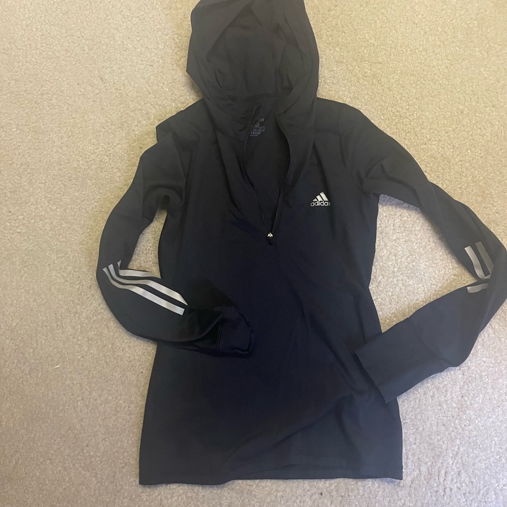 Adidas prime green hooded pullover XS